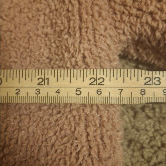 Aerie Teddy Sherpa Jacket Warm Brown Size Large - NWOT - Picture 5 of 6